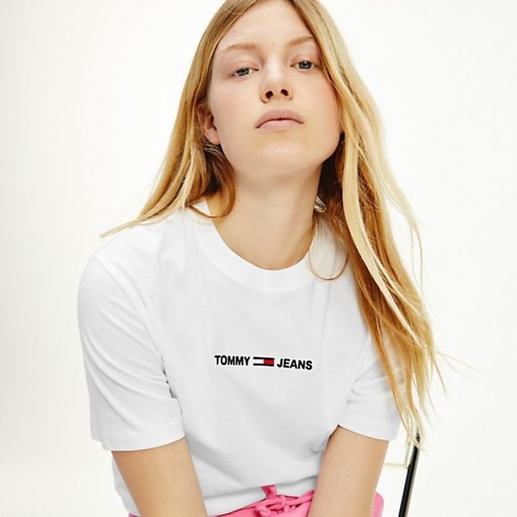 Tommy Hilfiger Tops - Tommy Jeans ORGANIC COTTON LINEAR LOGO T-SHIRT XS